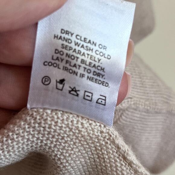 The Reset R Label Wool Womens Kimono Cardigan Tank Set Size M Beige Minimalist - Picture 12 of 15